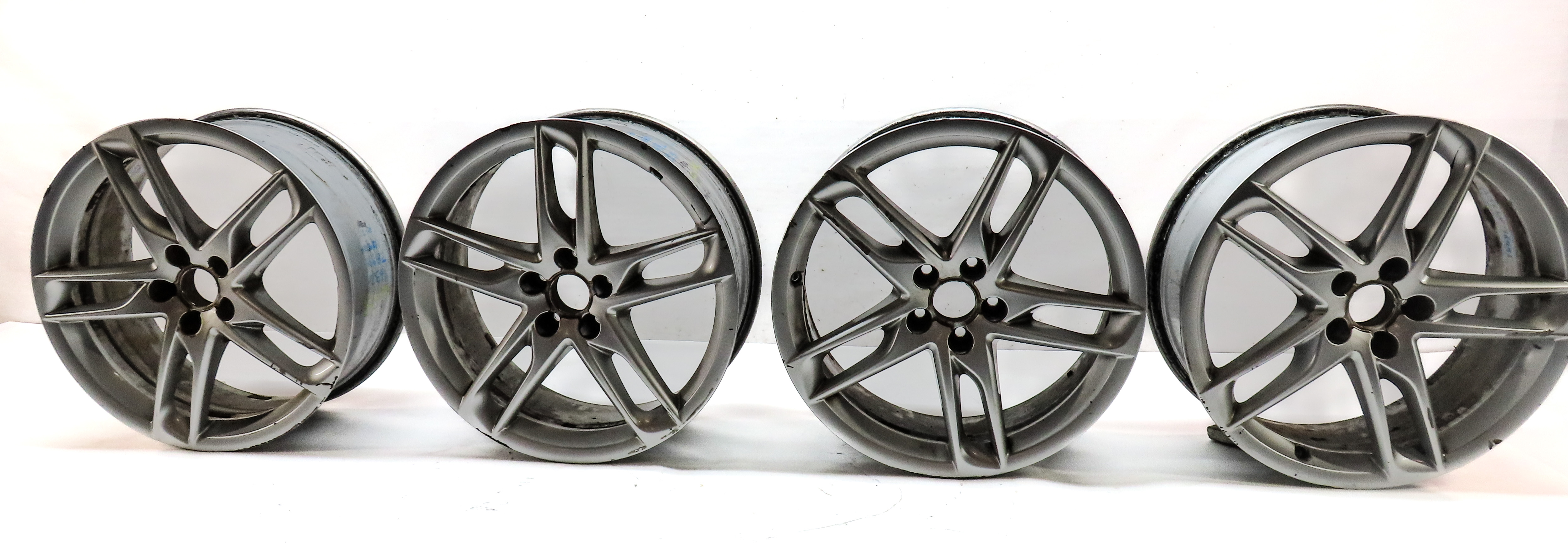 2013-2017 AUDI Q5 (B8 8R) 19x8 ALUMINUM ALLOY 5-SPLIT SPOKE WHEEL RIM SET/4 — exact item pictured